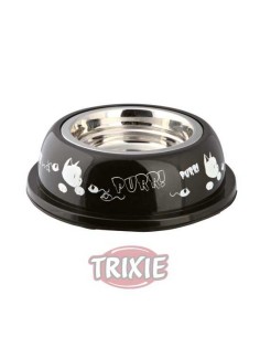 COMEDERO ACERO INOX RESISTENTE PURR! TRIXIE - Ø12 CM /...