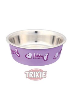 COMEDERO ACERO INOX RESISTENTE TRIXIE - Ø12 CM / 300 ML