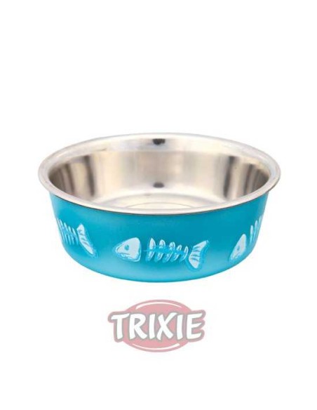 COMEDERO ACERO INOX RESISTENTE TRIXIE - Ø12 CM / 300 ML