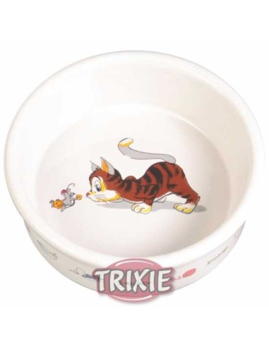 COMEDERO CERÁMICO IMPRESO TRIXIE - Ø11 CM / 200 ML