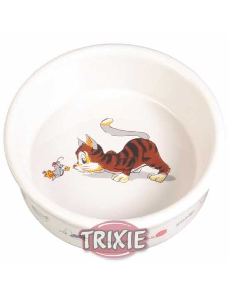 COMEDERO CERÁMICO IMPRESO TRIXIE - Ø11 CM / 200 ML
