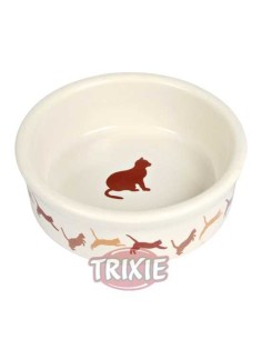 COMEDERO CERÁMICO GATOS TRIXIE - Ø11 CM / 250 ML