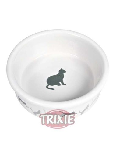 COMEDERO CERÁMICO GATOS TRIXIE - Ø11 CM / 250 ML