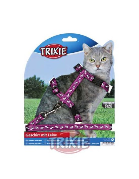 SET ARNÉS Y CORREA PARA GATOS CAT TRIXIE - 27-46 CM / 1,20 M