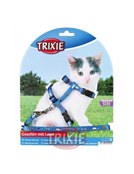 SET ARNÉS Y CORREA PARA GATITOS CATS TRIXIE - 21-34 CM / 1,20 M