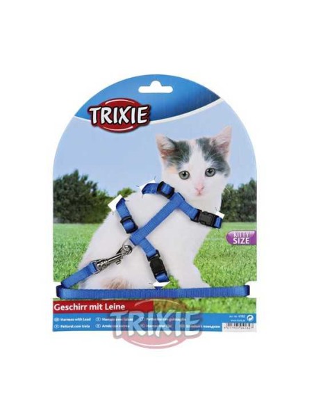 SET ARNÉS Y CORREA PARA GATITOS COLORES TRIXIE - 19-31 CM / 1,20 M