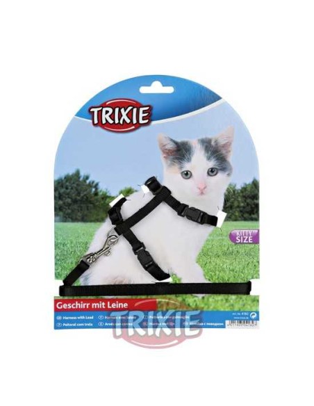 SET ARNÉS Y CORREA PARA GATITOS COLORES TRIXIE - 19-31 CM / 1,20 M