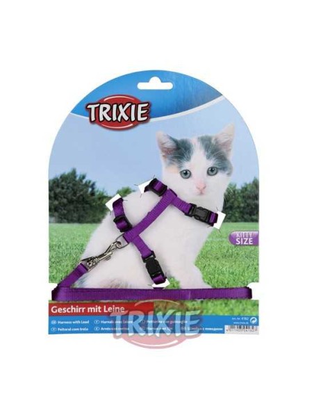 SET ARNÉS Y CORREA PARA GATITOS COLORES TRIXIE - 19-31 CM / 1,20 M
