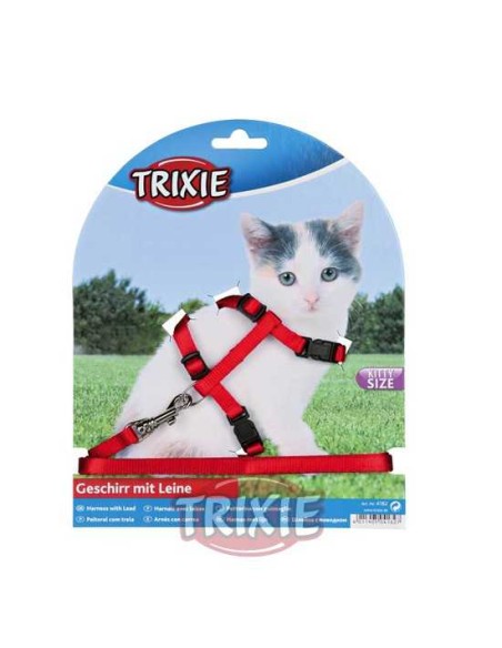 SET ARNÉS Y CORREA PARA GATITOS COLORES TRIXIE - 19-31 CM / 1,20 M