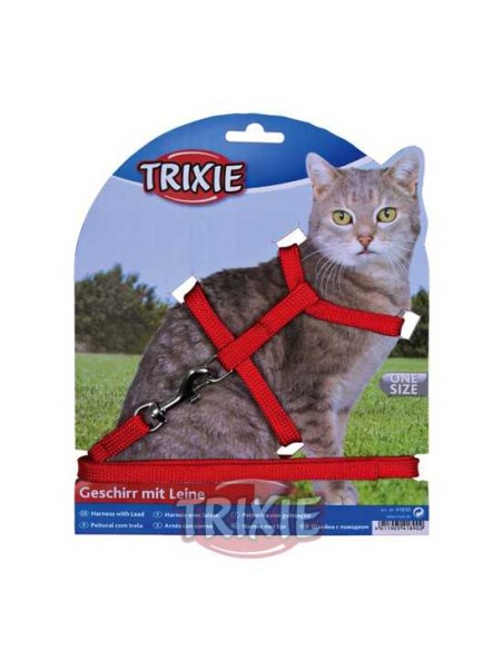 SET GATOS ARNÉS Y CORREA TRIXIE - 22-42 CM / 1,25 M