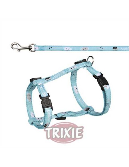 ARNÉS MIMI CON CORREA TRIXIE - 25-45 CM / 10 MM - 1,20 M