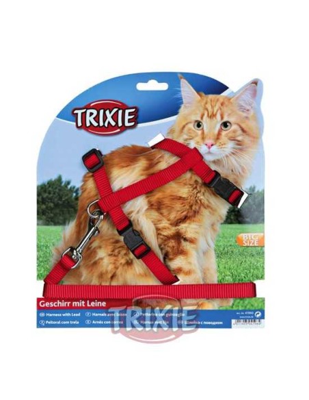 SET ARNES Y CORREA GATOS XL TRIXIE - 22-36 CM / 1,20 M