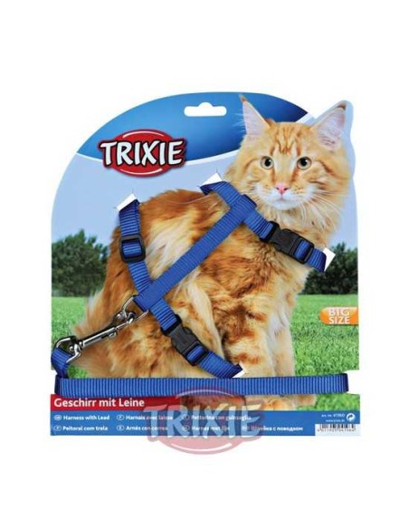 SET ARNES Y CORREA GATOS XL TRIXIE - 22-36 CM / 1,20 M