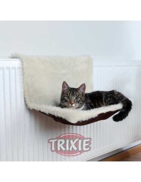 CAMA RADIADOR PELUCHE ANTE TRIXIE - MARRÓN / CREMA