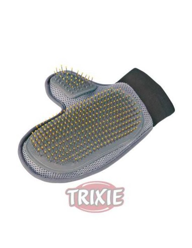 GUANTE CUIDADO PELAJE CERDAS METÁLICAS TRIXIE -...