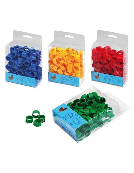 ANILLAS PLÁSTICO DE 16MM PARA GALLINAS (100 UNIDADES) COPELE