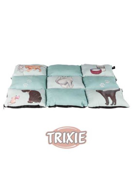 MANTA PATCHWORK GATOS MENTA TRIXIE - 70 X 55 CM