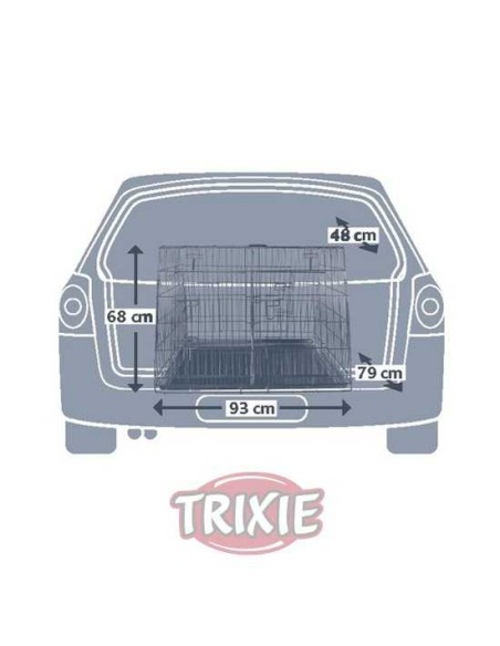 JAULA TRANSPORTE GALVANIZADA DOBLE TRIXIE - 93 X 68 X 79 CM