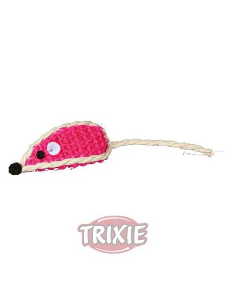 RATÓN Y PELOTA DE SISAL TRIXIE - 5 CM / Ø4 CM