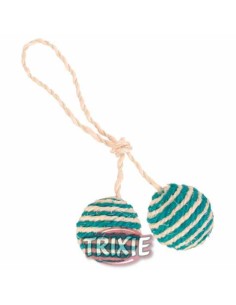 PELOTAS CUERDA SISAL CON CATNIP TRIXIE - Ø4 CM