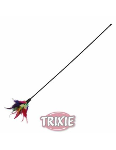 VARA DE JUEGO CON PLUMERO TRIXIE - 50 CM