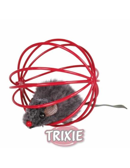 JUGUETE RATÓN EN ESFERA DE ALAMBRE TRIXIE - Ø6 CM
