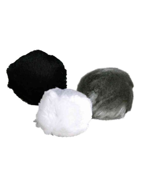 PELOTAS PELUCHE CON SONIDO TRIXIE - Ø3 CM