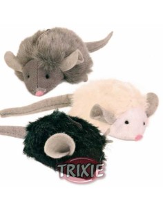 RATÓN DE PELUCHE CON SONIDO TRIXIE - 6 CM