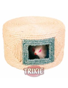 TAMBOR CUERDA SISAL CON 3 RATONES TRIXIE - Ø16 X 10 CM
