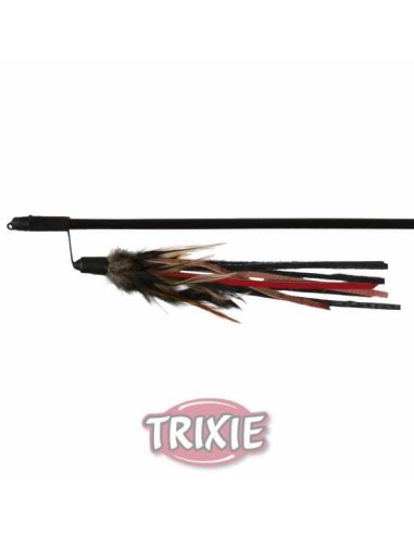 VARITA JUEGO CON PLUMERO DE CUERO Y PLUMAS TRIXIE
