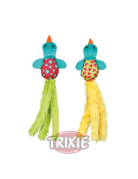 PÁJARO DE PELUCHE TEJIDO TRIXIE - 9 CM