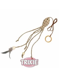 PEZ CON PLUMAS Y ELÁSTICO TRIXIE - MARRÓN