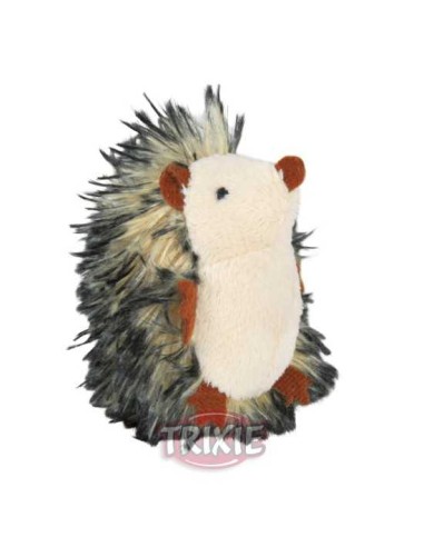 ERIZO NEGRO CON CATNIP Y SONIDO TRIXIE - 8 CM