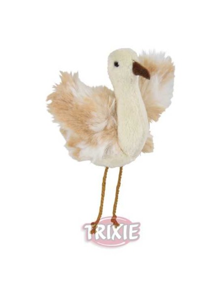 AVESTRUZ CON CATNIP Y SONIDO TRIXIE - 5,5 CM