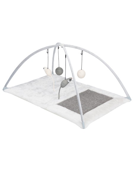 ALFOMBRILLA RASCADOR CON JUGUETES DE CUERDA PARA GATOS TRIXIE - 60 X 33 X 42 CM