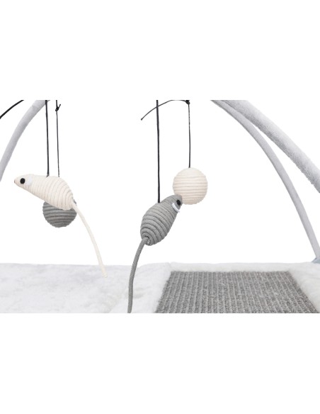 ALFOMBRILLA RASCADOR CON JUGUETES DE CUERDA PARA GATOS TRIXIE - 60 X 33 X 42 CM