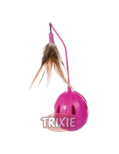 HUEVO POP UP CON PLUMAS DE PLÁSTICO TRIXIE - FUCSIA
