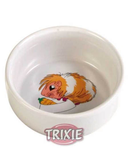 COMEDERO CERÁMICO COBAYAS DECORADO TRIXIE - Ø11 CM / 300 ML