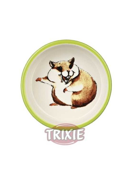 COMEDERO CERÁMICO HÁMSTER RIENDO TRIXIE - Ø8 CM / 80 ML