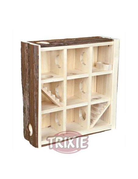 TORRE JUEGO ROEDORESCOLUMPIO TRIÁNGULO NATURAL LIVING TRIXIE - 30 X 30 X 10 CM