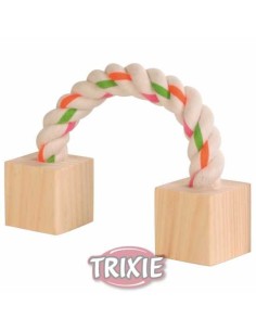 CUERDA DE JUEGO CON TACOS MADERA ROEDORES TRIXIE - 20 CM
