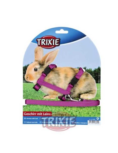 SET ARNÉS Y CORREA CONEJOS LISO TRIXIE