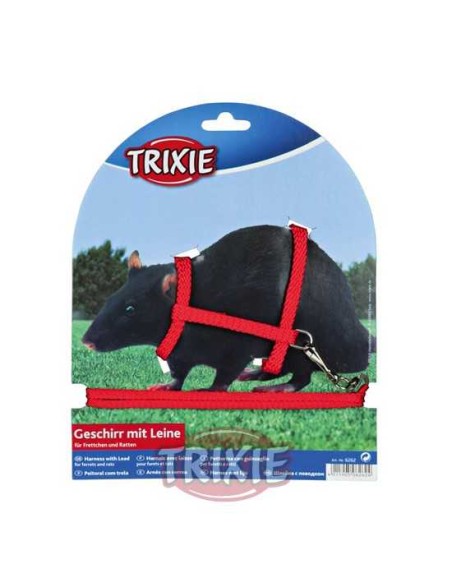 SET ARNÉS Y CORREA PARA RATAS Y HURONES TRIXIE