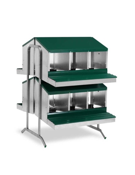 PONEDERO PARA GALLINAS CON PATAS 12 DEPARTAMENTOS GAUN