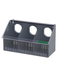 COMEDERO PLÁSTICO PARA PALOMAS Y PERDICES 3 HUECOS COPELE...
