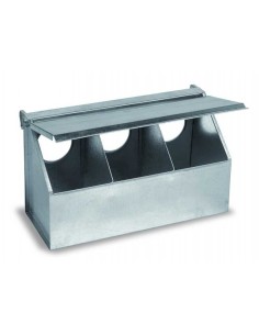 COMEDERO DE CHAPA PARA PALOMAS Y PERDICES 3 HUECOS COPELE...