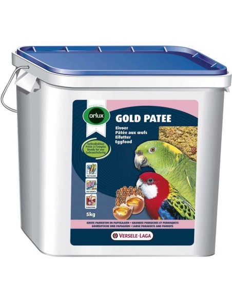 ORLUX GOLD PATEE PARA LOROS Y AGAPORNIS VERSELE LAGA - 5 KG
