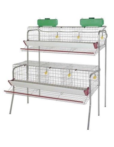 BATERÍA PARA GALLINAS PONEDORAS 6 DEPARTAMENTOS...