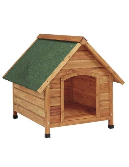 CASETA DE MADERA PARA PERROS A 2 AGUAS COPELE