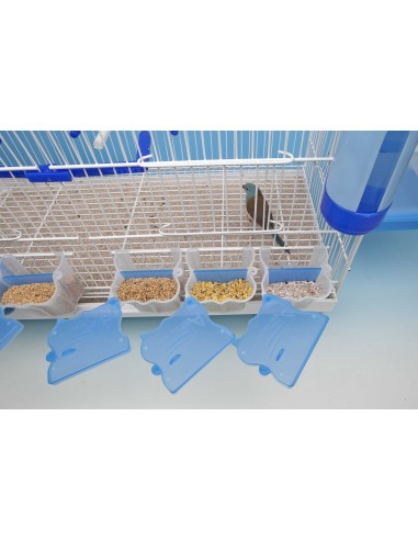 COMEDERO TULIPA PESTAÑA TAPADERA AZUL MOLDES AVE